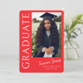 写真モダン卒業招待状 招待状 (スタンド正面)