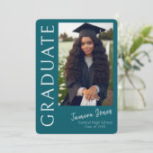 写真モダン卒業招待状 招待状 (スタンド正面)