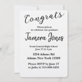 写真モダン卒業招待状 招待状 (裏面)