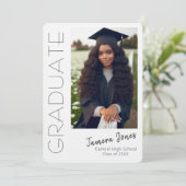 写真モダン卒業招待状 招待状 (スタンド正面)