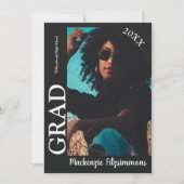 写真モダン卒業招待状 招待状 (正面)