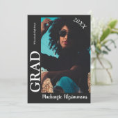 写真モダン卒業招待状 招待状 (スタンド正面)