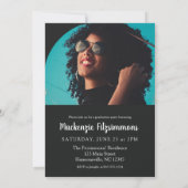 写真モダン卒業招待状 招待状 (裏面)