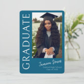 写真モダン卒業招待状 招待状 (スタンド正面)