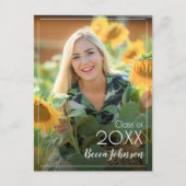 写真モダン卒業日保存 ポストカード (正面)