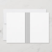 写真モダン卒業生シルバーストライプ卒業式 案内状 (裏面)