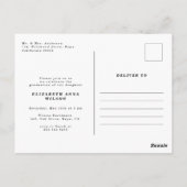 写真モダン卒業発表はがき ポストカード (裏面)