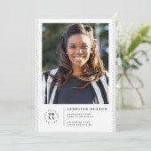 写真モダン卒業発表カード 招待状 (スタンド正面)