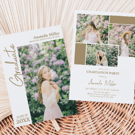 写真モダン卒業発表招待状 招待状