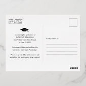 写真モダン卒業発表箔はがき 箔招待状ポストカード (裏面)