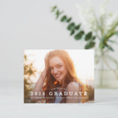 写真モダン卒業発表 ポストカード (スタンド正面)