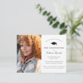 写真モダン卒業発表 ポストカード (スタンド正面)