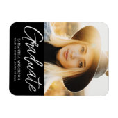 写真モダン卒業発表 マグネット (横)