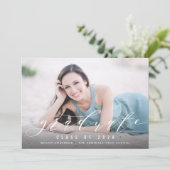 写真モダン卒業発表 案内状 (スタンド正面)