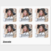 写真モダン卒業発表B スクエアシール (シート)