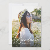 写真モダン卒業白書 招待状 (正面)