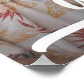 写真モダン卒業記念オレンジ ポスター (角)