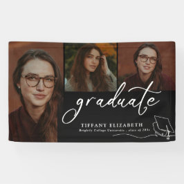 写真モダン卒業記念パーティー禁止 横断幕