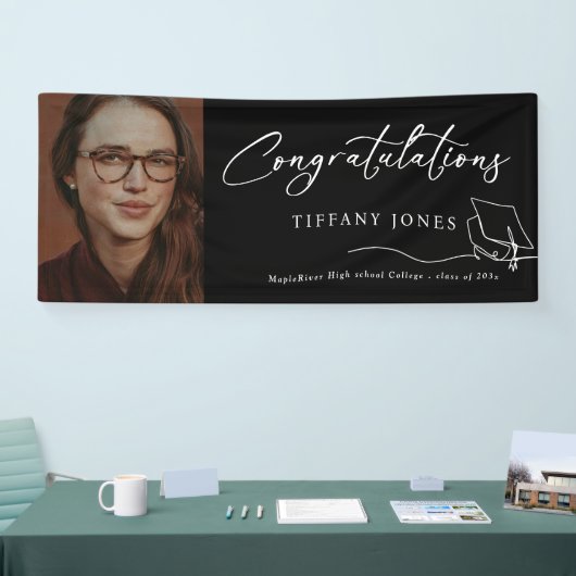 写真モダン卒業記念パーティー 横断幕 (トレードショー)