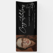 写真モダン卒業記念パーティー 横断幕 (縦)