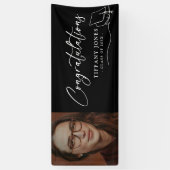 写真モダン卒業記念パーティー 横断幕 (縦)