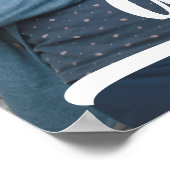 写真モダン卒業青 ポスター (角)