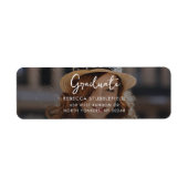 写真モダン卒業2025差出人住所 ラベル (正面)