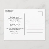 写真モダン卒業 インビテーションポストカード (裏面)