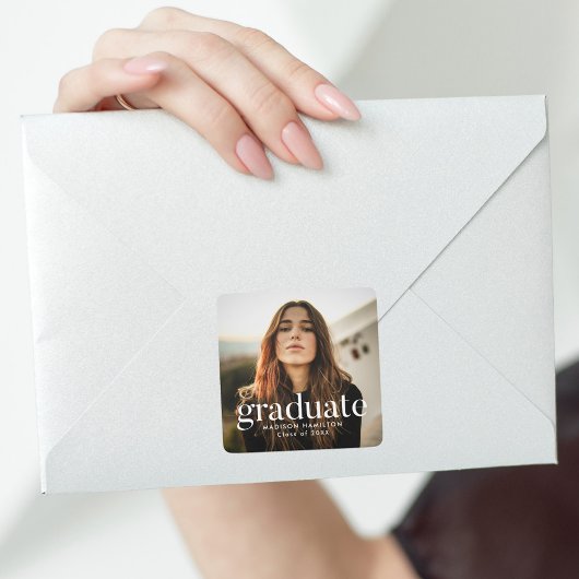 写真モダン卒業 スクエアシール