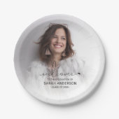 写真モダン卒業 ペーパープレート (正面)