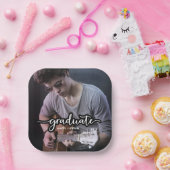 写真モダン卒業 ペーパープレート (パーティー)