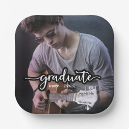 写真モダン卒業 ペーパープレート