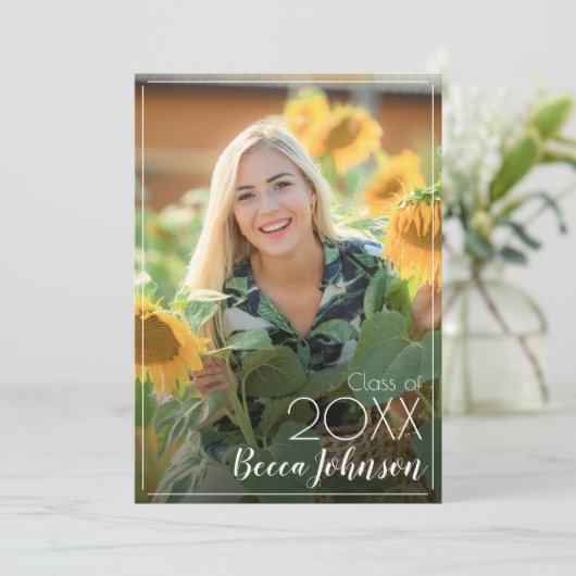 写真モダン卒業 招待状 (スタンド正面)