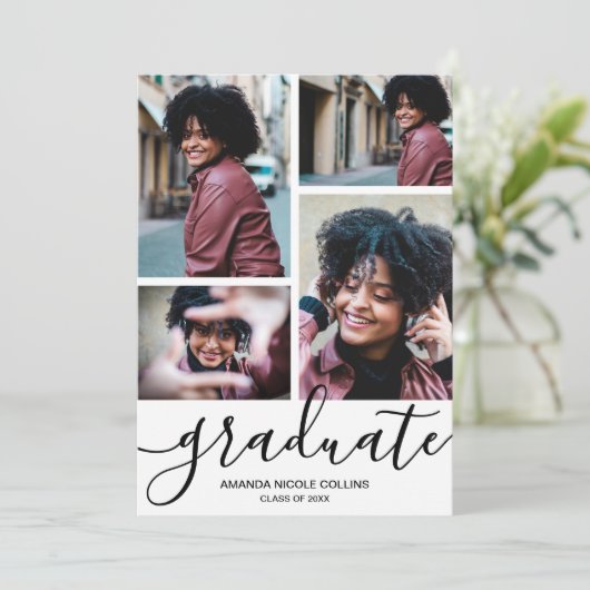 写真モダン卒業 招待状 (スタンド正面)