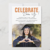 写真モダン卒業 招待状 (正面)