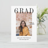 写真モダン卒業 招待状 (スタンド正面)