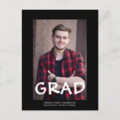 写真モダン卒業 案内ポストカード (正面)