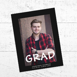 写真モダン卒業 案内ポストカード