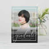 写真モダン卒業 案内状 (スタンド正面)