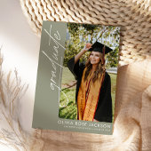 写真モダン卒業 案内状