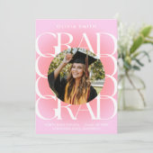 写真モダン卒業 案内状 (スタンド正面)