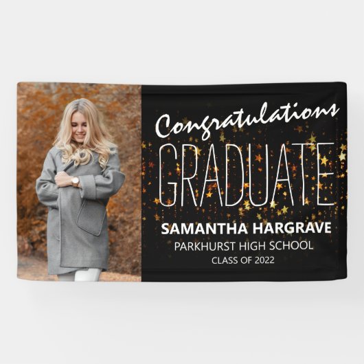 写真モダン卒業 横断幕 (横)