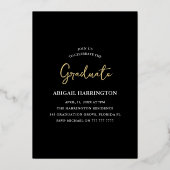 写真モダン卒業 箔招待状 (裏面)