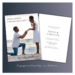 写真モダン取シンプルり付けパーティの招待状 シーズンカード