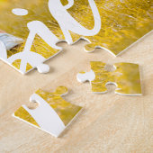 写真モダン名パーソナライズされた ジグソーパズル (側面)