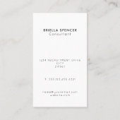 写真モダン名刺のミニマル化 名刺 (裏面)