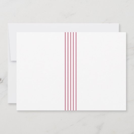 写真モダン大学院ブルーストライプズ卒業 案内状 (裏面)