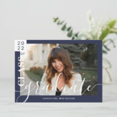 写真モダン大学院発表2022ネイビーブルー 案内状 (スタンド正面)