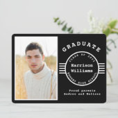 写真モダン大学院白黒ストライプ研究科 案内状 (スタンド正面)