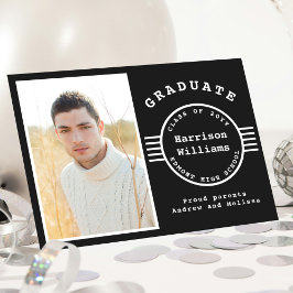 写真モダン大学院白黒ストライプ研究科 案内状